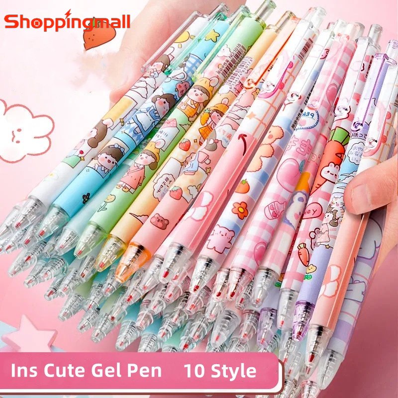 Bút Mực Gel Ngòi 0.5mm / 10 Kiểu Dáng Ngẫu Nhiên Dễ Thương