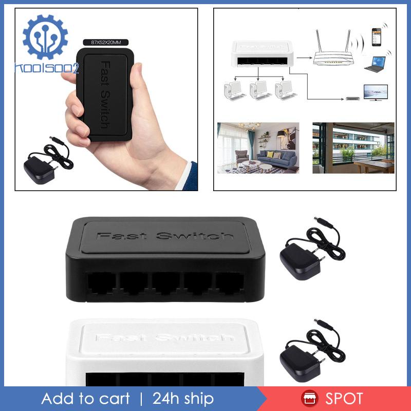 Bộ Chia 5 Cổng Mạng Gigabit Ethernet Koolsoo2 Cho Máy Quay Phim Tại Nhà / Văn Phòng