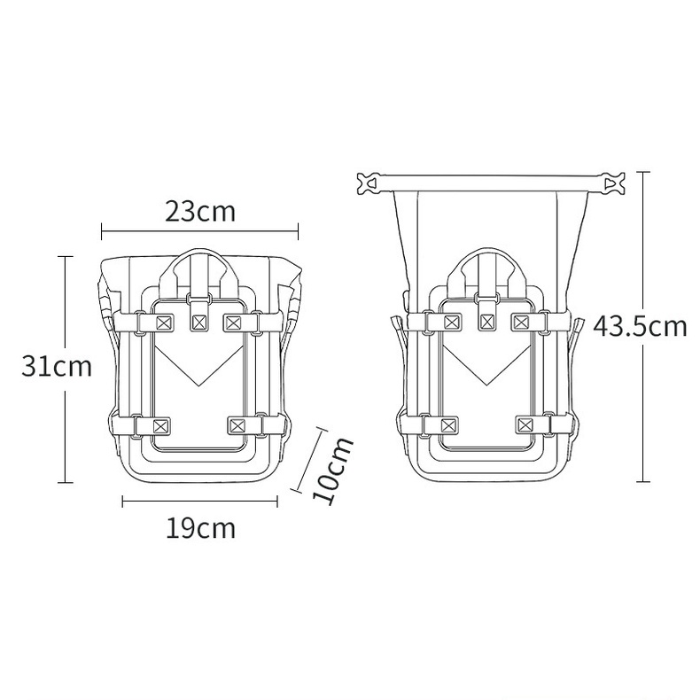 Túi chống nước MOTOWOLF phản quang chính hãng - Túi du lịch đeo hông xe máy chống nước cao cấp - Mã MDL0715