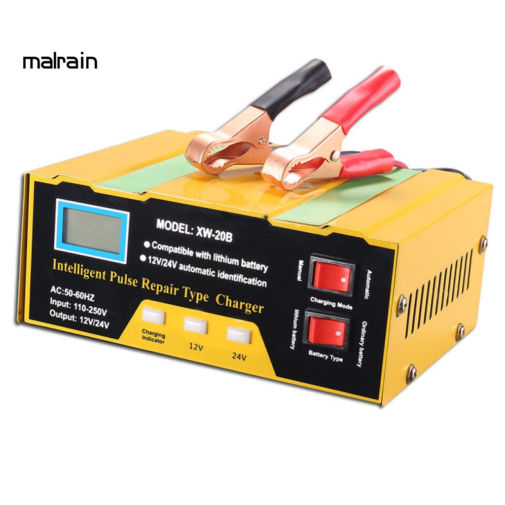 Bộ Sạc Pin Tự Động Màn Hình LCD 12V 10A Cho Xe Hơi