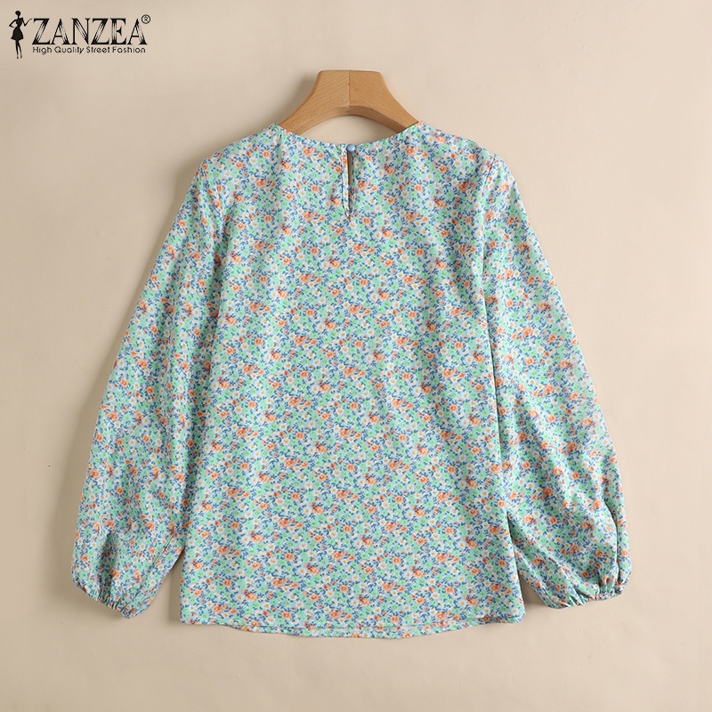 Zanzea Áo Kiểu Tay Phồng In Hoa Thời Trang Cho Phụ Nữ Hồi Giáo