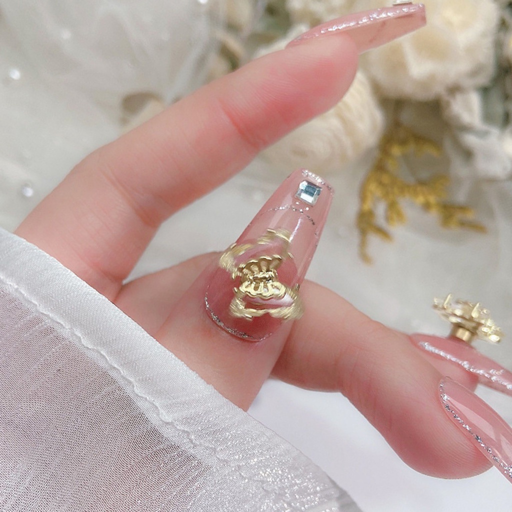 Phụ Kiện Trang Trí Móng Tay Nghệ Thuật Hình Bướm Xoay Pha Lê Lấp Lánh Tinh Tế
