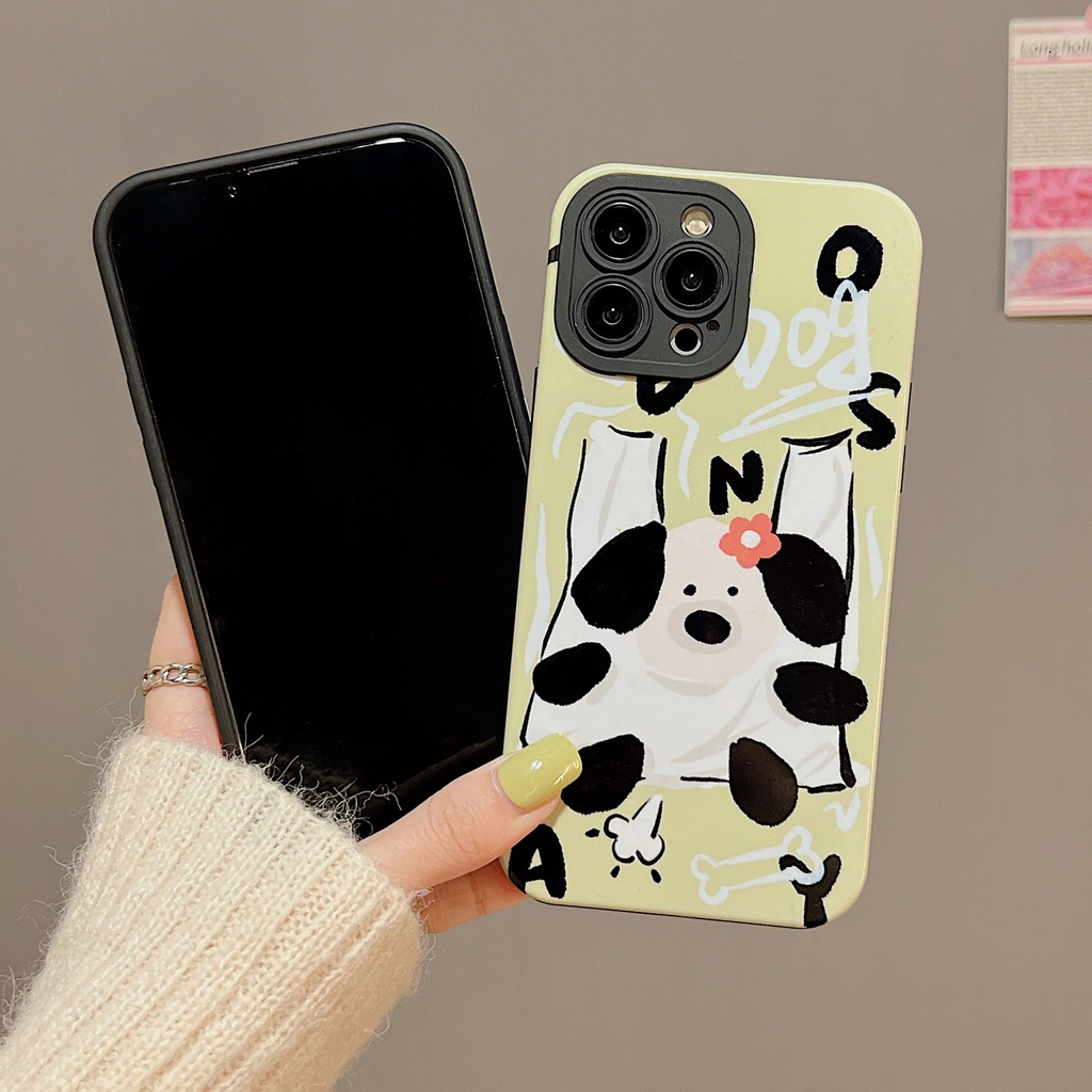 Ốp Điện Thoại tpu Dẻo Họa Tiết Hoạt Hình Chú Chó / Mèo Dễ Thương Cho iPhone 11 13 12 14 PRO MAX
