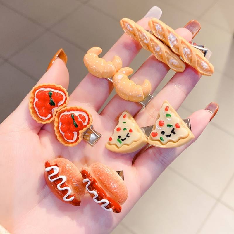 Kẹp Tóc Hình Bánh Pizza Dễ Thương Cho Bé Gái