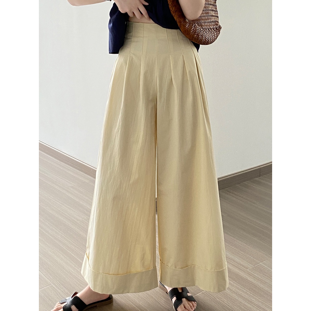 Quần Ống Loe Lưng Cao Thời Trang Mùa Hè 2023 Dành Cho Nữ 9690