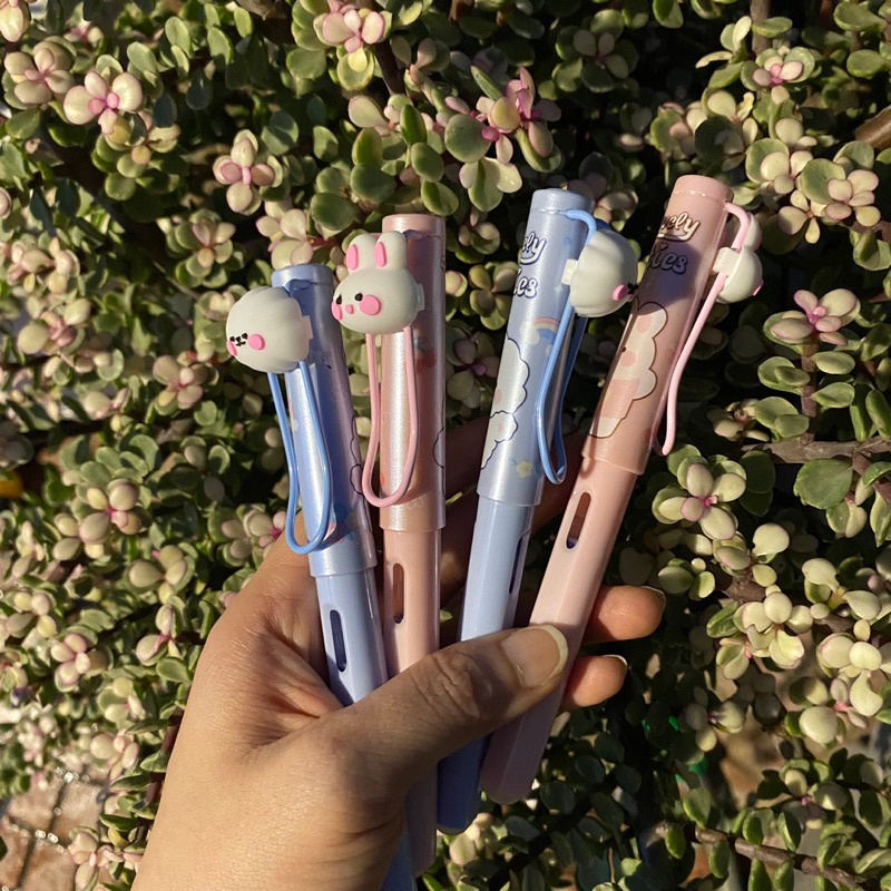 1 Cái Bút Máy Xoá Được Hoạt Hình, Gài Bút Hình 3D kèm ống mực