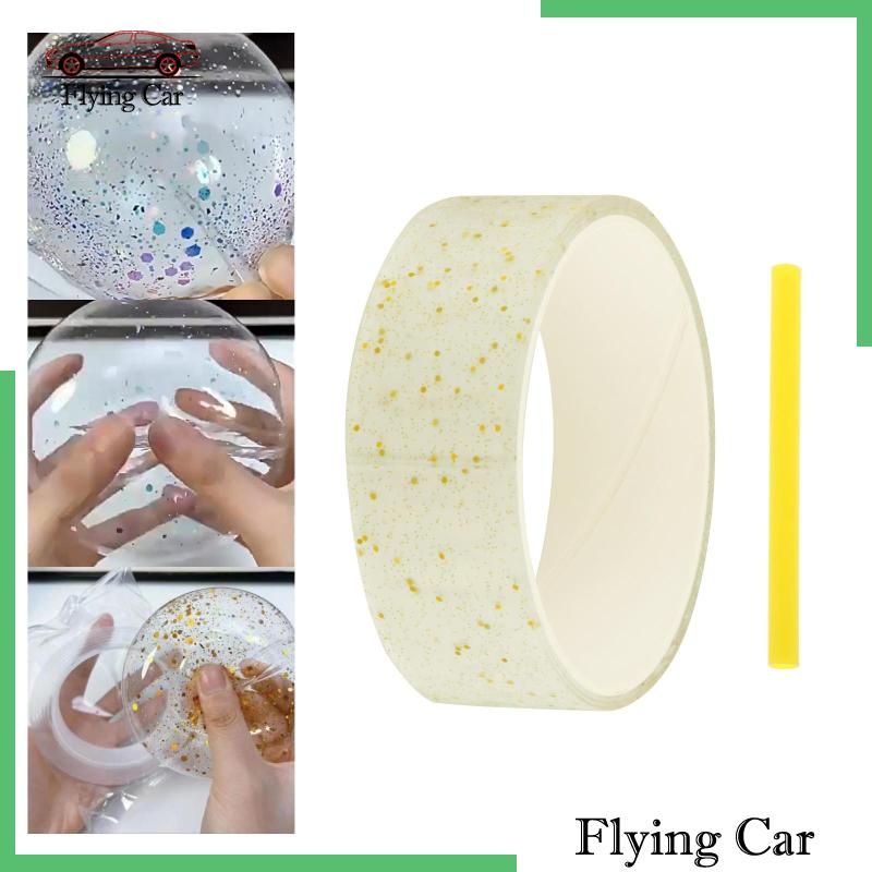 Cuộn Băng Dính Kim Tuyến Trong Suốt Dùng Trang Trí Bong Bóng Tiện Dụng Lzdjfmy2