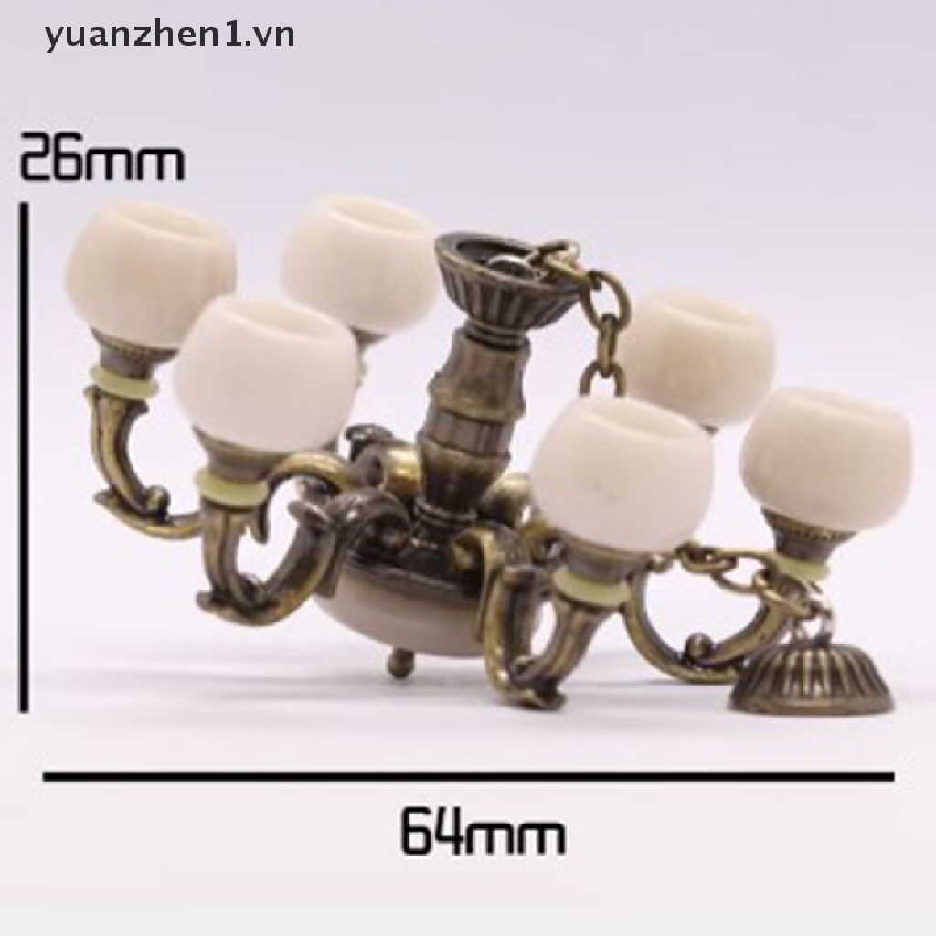 1 Mô Hình Đèn Chùm Mini Trang Trí Nhà Búp Bê Phong Cách Vintage
