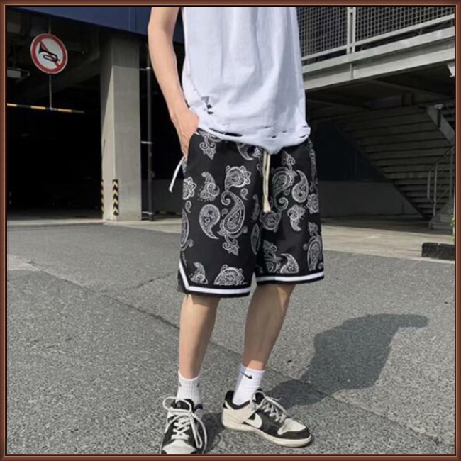 Quần Short Thể Thao Đi Biển In Hoa Cỡ Lớn Thời Trang Mùa Hè Cho Nam