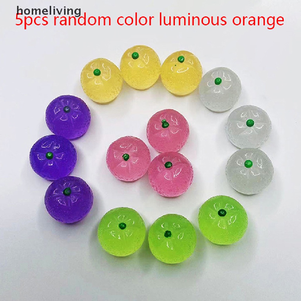 Set 5 Quả Cam Mini Bằng Nhựa Phát Quang Dùng Để Trang Trí DIY