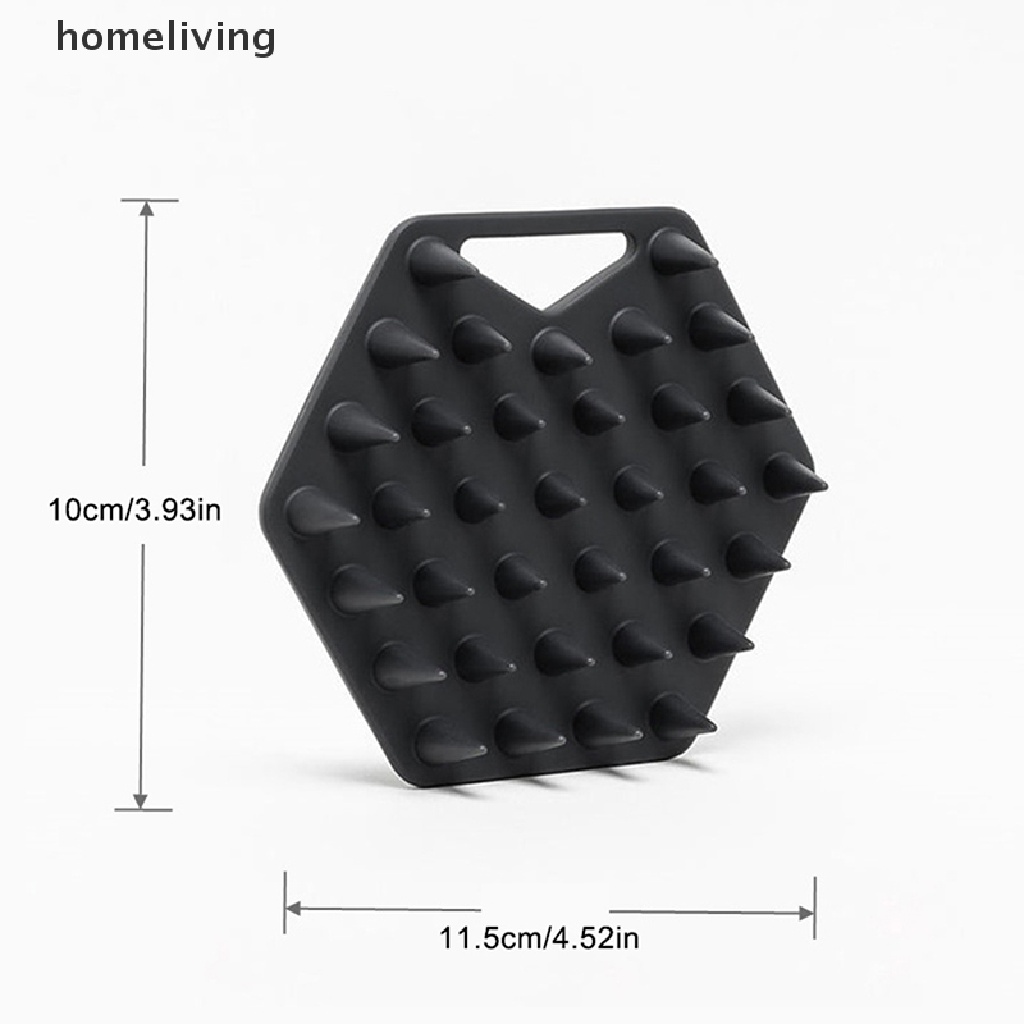 Bàn Chải Silicone Hình Đa Giác Dùng Gội Đầu Chăm Sóc Da Tiện Dụng
