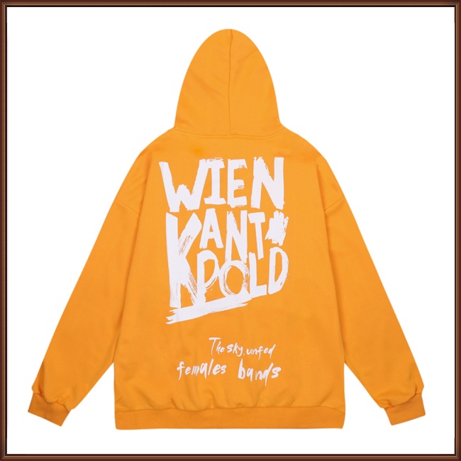 Áo Hoodie Tay Dài Cổ Tròn Màu Trơn In Chữ Thời Trang Cho Nam Và Nữ