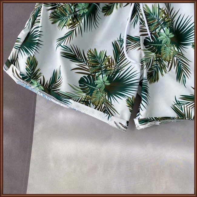 Quần Short Đi Biển Dáng Rộng Phong Cách Hawaii Thời Trang Cho Cặp Đôi