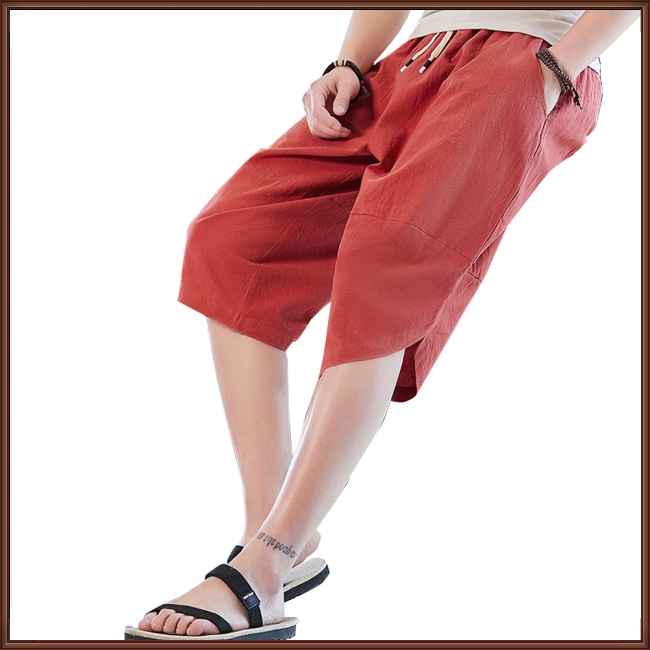 Quần Dài Vải Lanh Cotton Màu Sắc Đơn Giản Thời Trang Cho Nam
