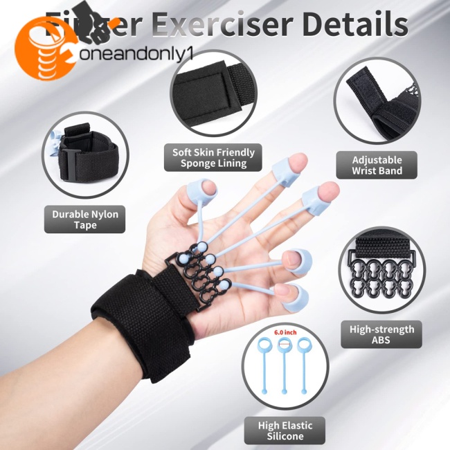 Dụng Cụ Luyện Tập Sức Mạnh Ngón Tay 3 Mức Độ 40lb + 60lb + 75lb Bằng Silicone Tiện Dụng