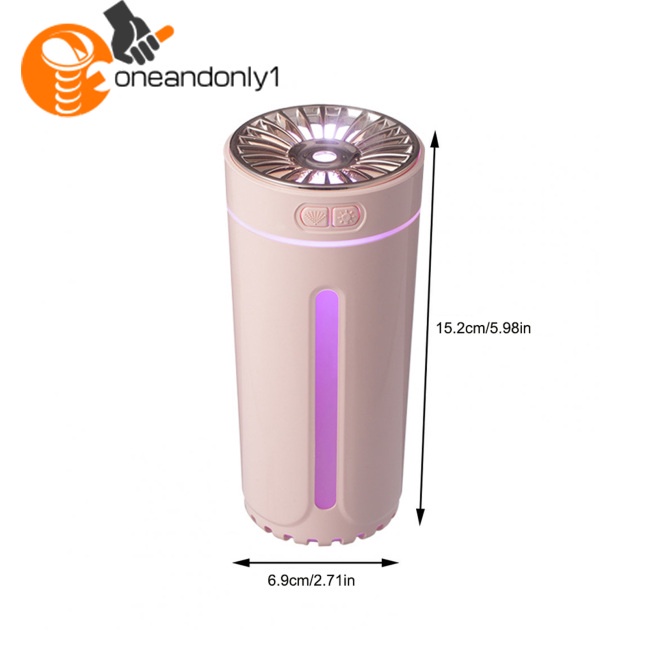 Máy Phun Sương Tạo Độ Ẩm Mini 300ml Tích Hợp Đèn Led Nhiều Màu Kèm Sạc Usb Tiện Dụng Cho Xe Hơi