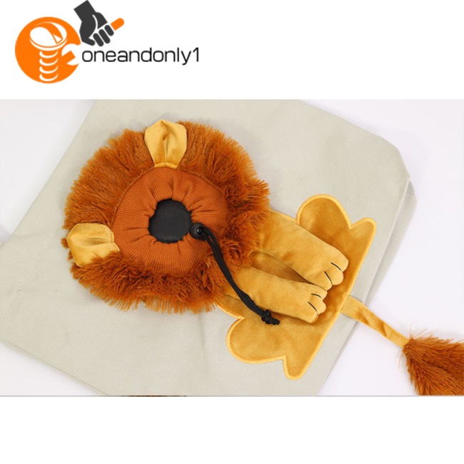 [COD] Túi Xách Du Lịch Thoáng Khí Kích Thước Nhỏ Gọn Thiết Kế Hình Sư Tử Hoạt Hình Dễ Thương Có Lỗ