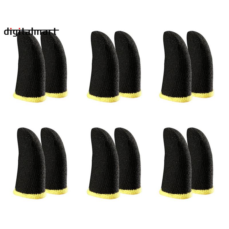 Set 12 Găng Tay Bằng Sợi Carbon 18-Pin Hỗ Trợ Chơi Game PUBG Mobile