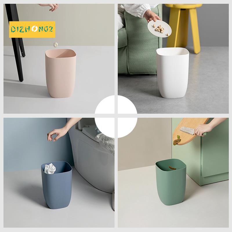 Thùng Đựng Rác Nhỏ Bằng Nhựa Màu Hồng Hiện Đại Cho Nhà Tắm / Phòng Khách / Phòng Ngủ