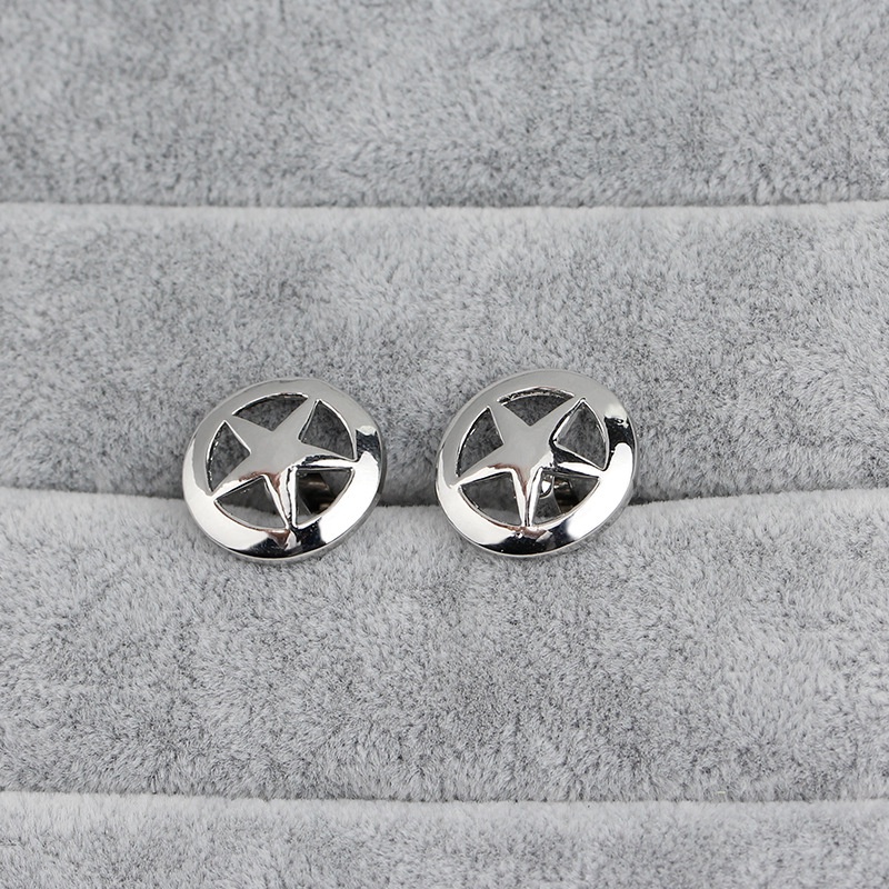 Khuy Măng Sét Hình Học Ngôi Sao Sáng Tạo Thời Trang Cho Nam