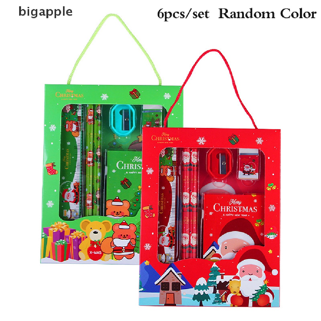 Bộ 6 Dụng Cụ Học Tập Chủ Đề Giáng Sinh Dễ Thương Cho Bé