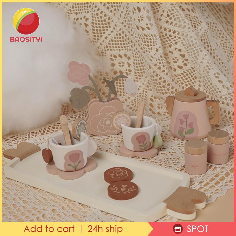 [Baosity1] Bộ Đồ Chơi Tiệc Trà Mini Bằng Gỗ Cho Bé Gái Làm Quà Tặng Cho Tiệc Tùng