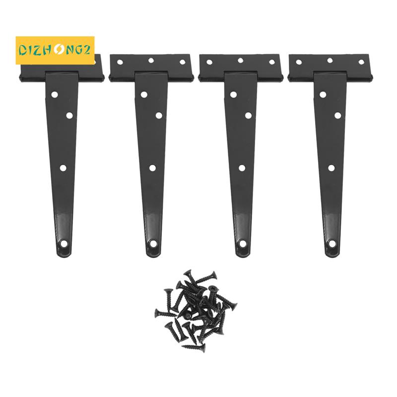 Bộ 4 Bản Lề Cửa Gỗ Hình Chữ T 6 Inch Màu Đen Chất Lượng Cao