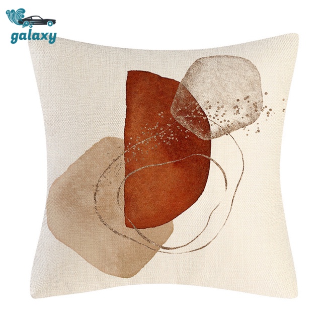 Galaxy Bộ 4 Vỏ Gối Vải Lanh In Họa Tiết Hiện Đại Trang Trí Nhà Cửa