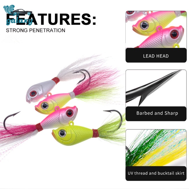 Galaxy Mồi Giả Nhử Cá 7g / 14g / 28g / 42g / 56g Bằng Nhựa Gắn Kèm Móc Câu