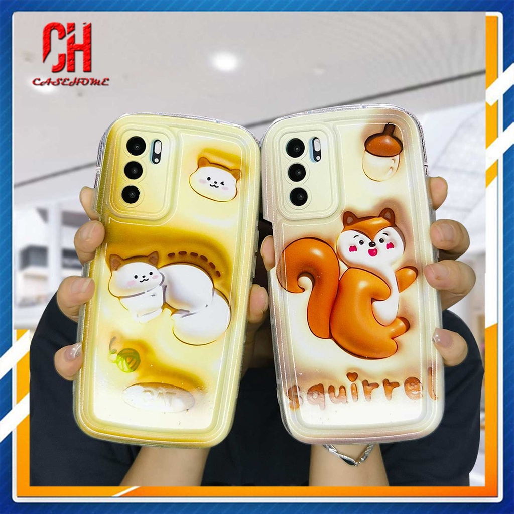 Ốp Điện Thoại Túi Khí Chống Sốc Hình Chú Sóc Cho OPPO A15 A54 A5S A77S A17 A17K A57 A3S A76 A96 A16 A95 A55 A7 A5 A9 A31