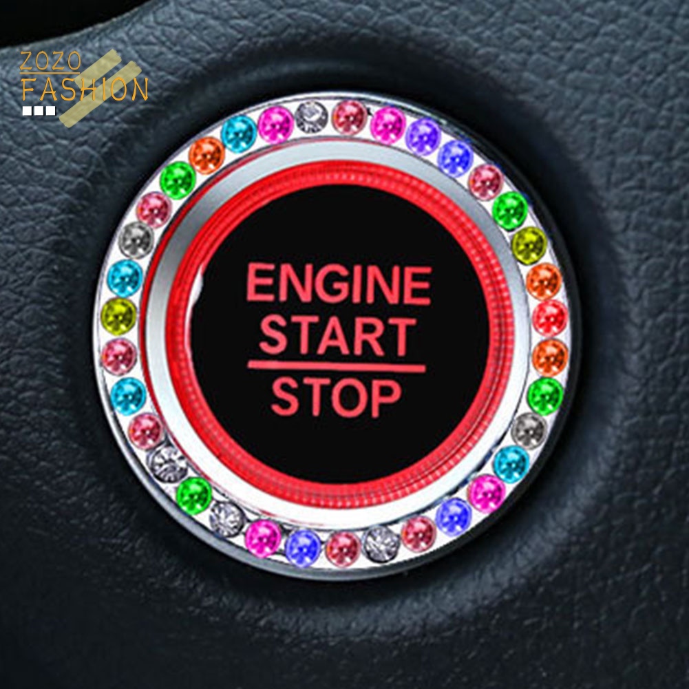 Vòng Dán Trang Trí Nút Khởi Động Xe Hơi