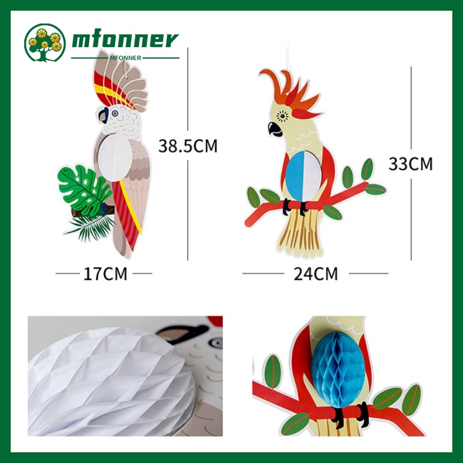 Bộ 6 Giấy Treo Tường Họa Tiết Tổ Ong Phong Cách Hawaii Độc Đáo Trang Trí Nhà Cửa / Lớp Học