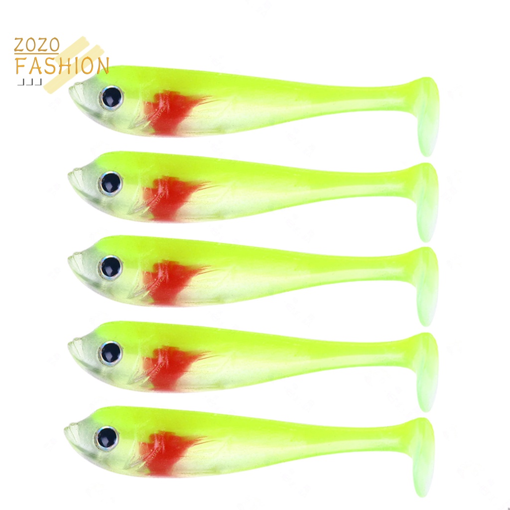 Set 5 Phụ Kiện Câu Cá Bằng Silicon Mềm Bền Bỉ Màu Sắc Tươi Sáng