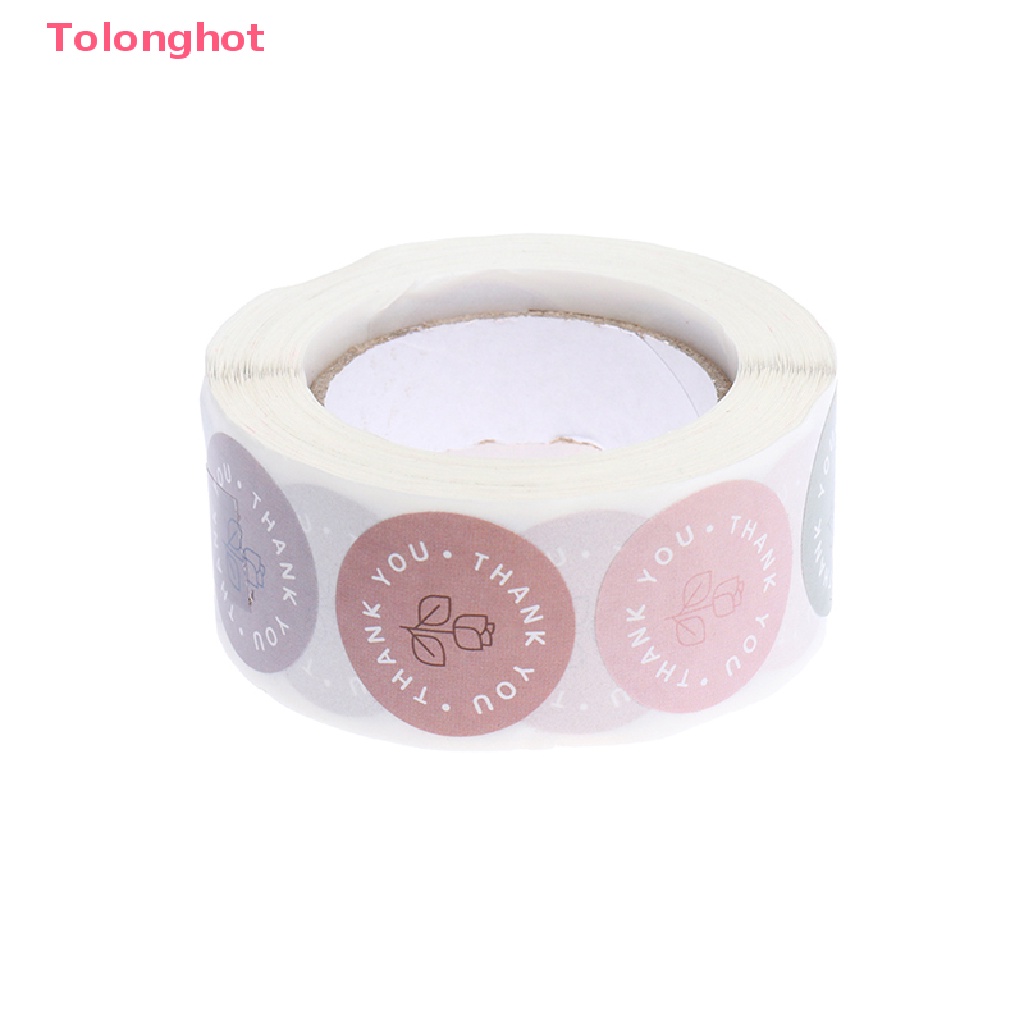 Bộ 500 Miếng Dán Tự Dính In Chữ Thank You Màu Sắc Cổ Điển Tiện Dụng