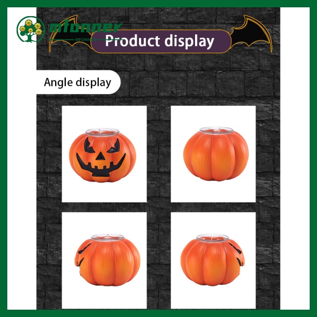 Đế Nến Hình Bí Ngô Halloween Bằng Nhựa Resin Để Bàn Trang Trí