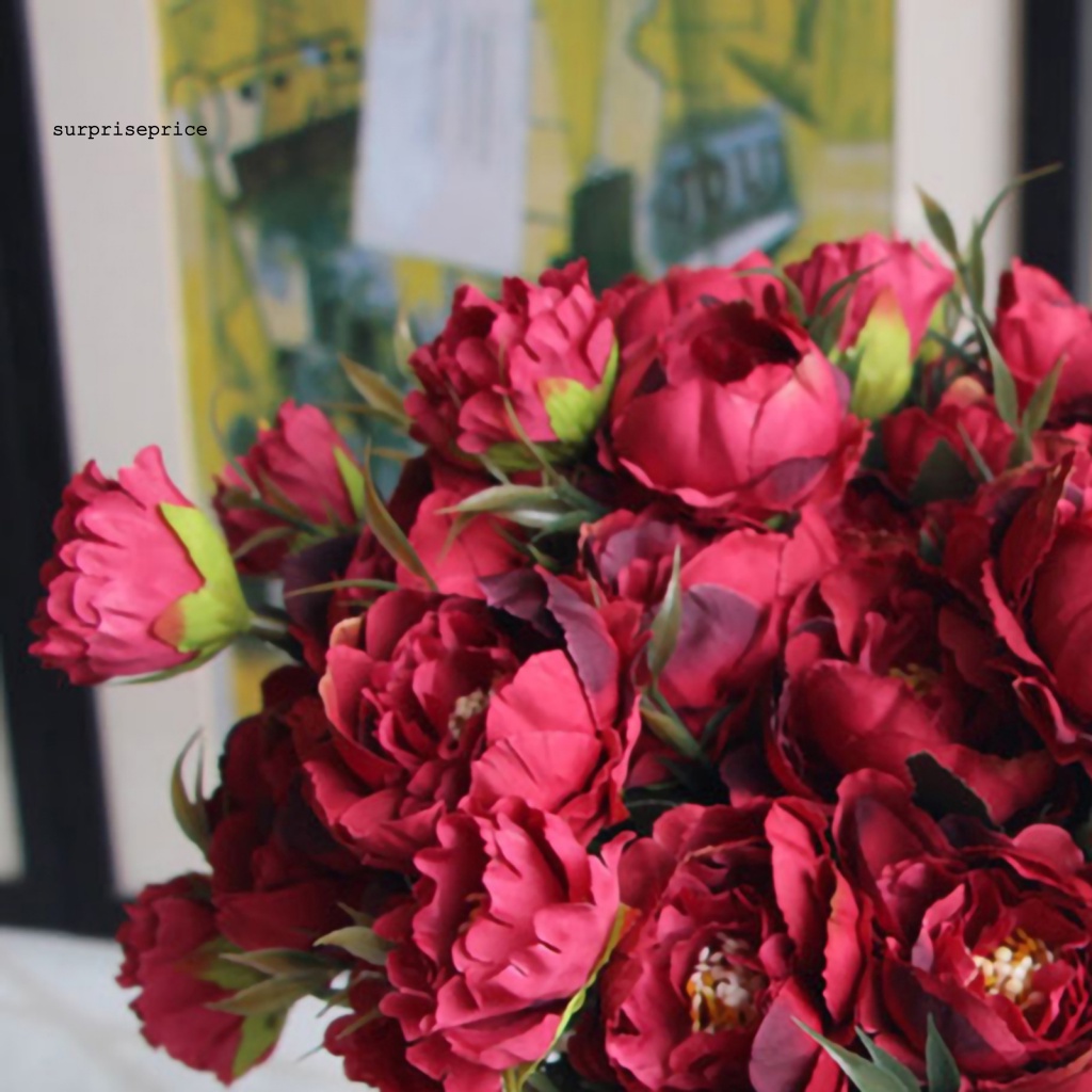 1 Bó 8 Bông Hoa Giả Sống Động Như Thật Dùng Trang Trí Phòng Ngủ / SPA