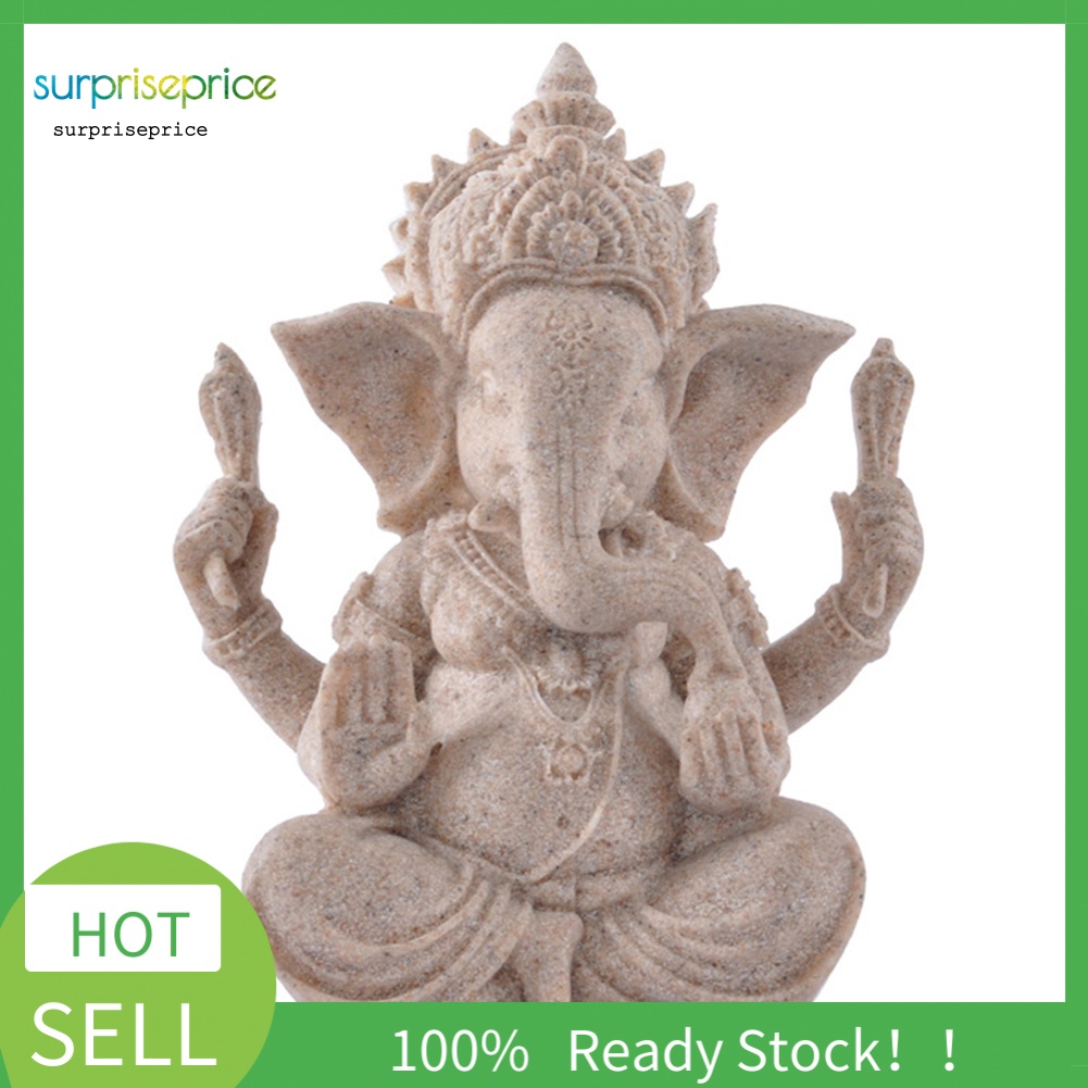 Tượng Voi Ganesha Bằng Đá Cát Độc Đáo Trang Trí Nội Thất