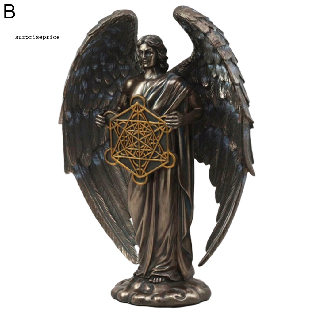 Spa Bức Tượng Thiên Thần Vệ Binh Phong Cách Retro Góc Rộng Cho Sân Vườn
