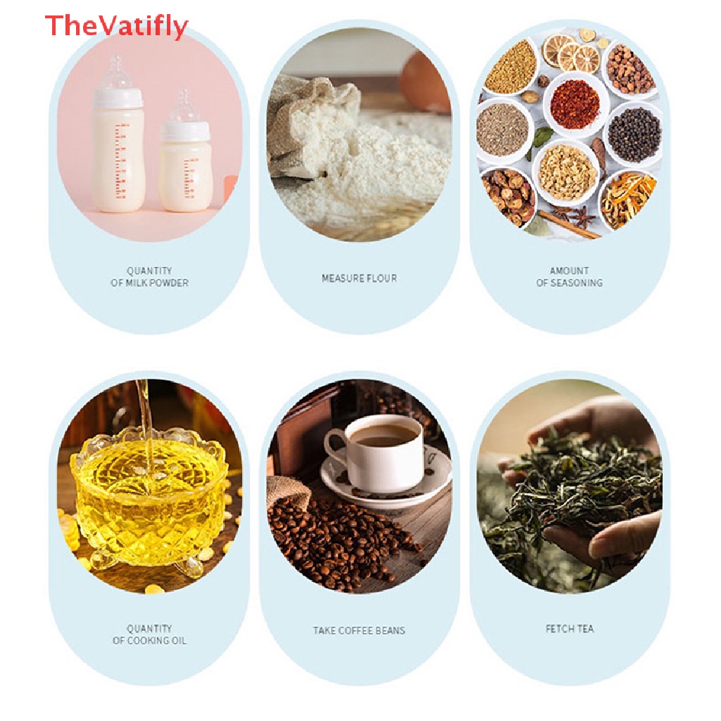 [Thevalifly] Bộ 6 Muỗng Đo Lường &amp; Cốc Đo Cuối Cùng Nhiều Màu Bền Bỉ Cho Nhà Bếp