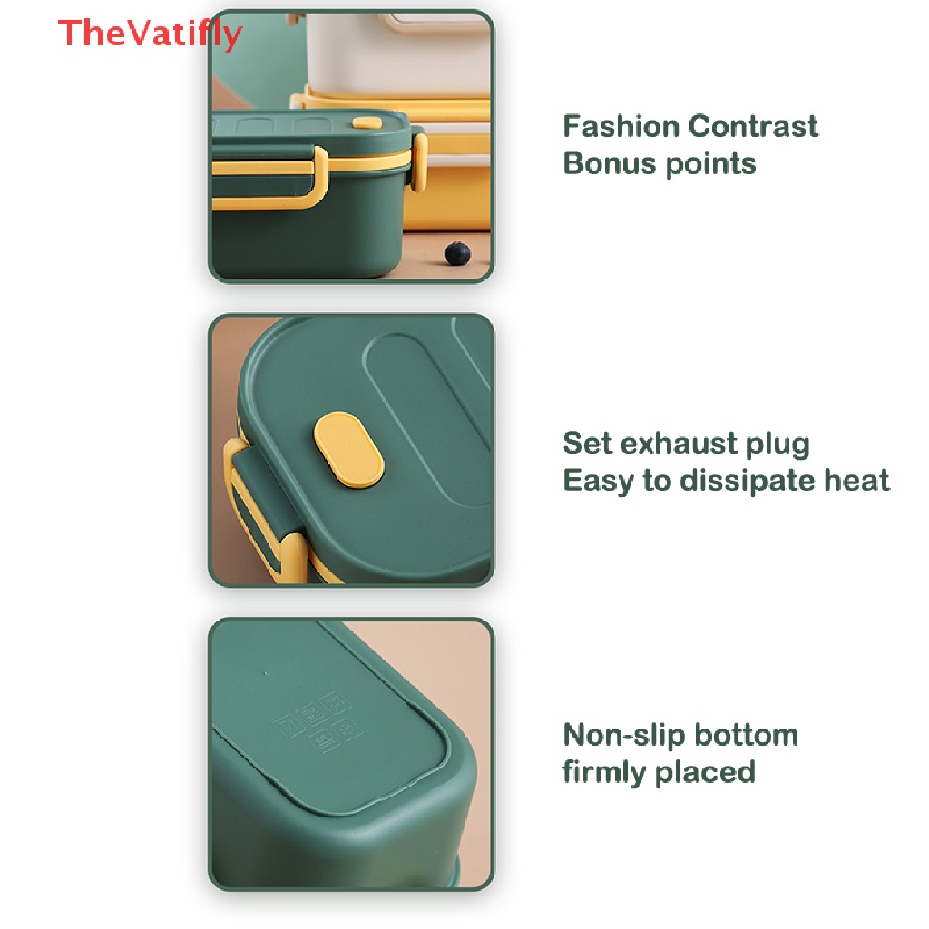 Hộp cơm Hai Tầng Bằng Nhựa PP Không BPA An Toàn Cho Trẻ Em