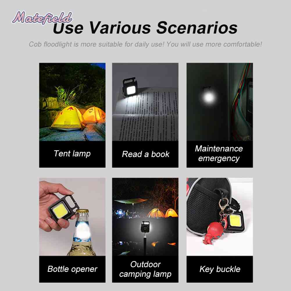 Móc Khóa Đèn Pin Mini 500 Lumens Tiện Lợi