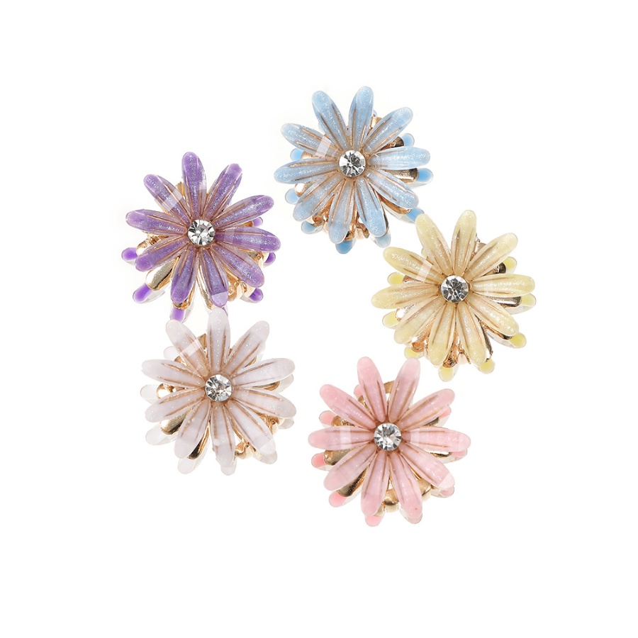 Set 2 Kẹp Tóc Hình Bông Hoa Bằng Hợp Kim Dễ Thương Cho Nữ