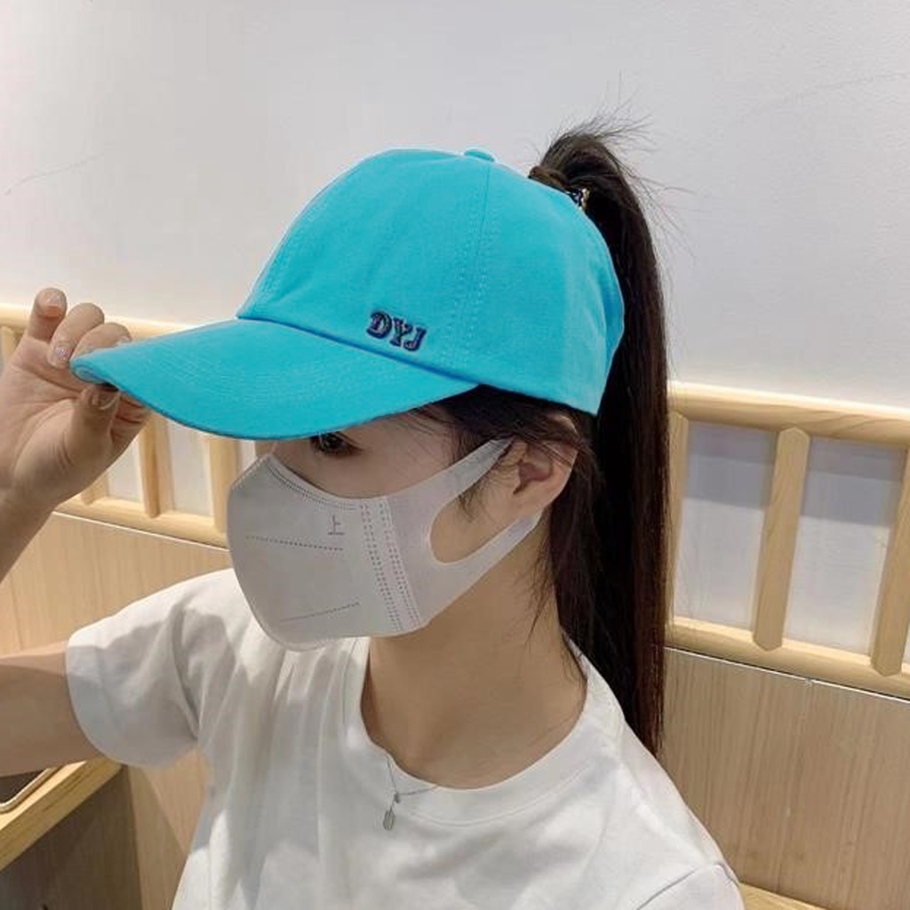 Mũ Lưỡi Trai Hở Chóp Thêu Chữ Màu Sắc Thời Trang Cho Nữ