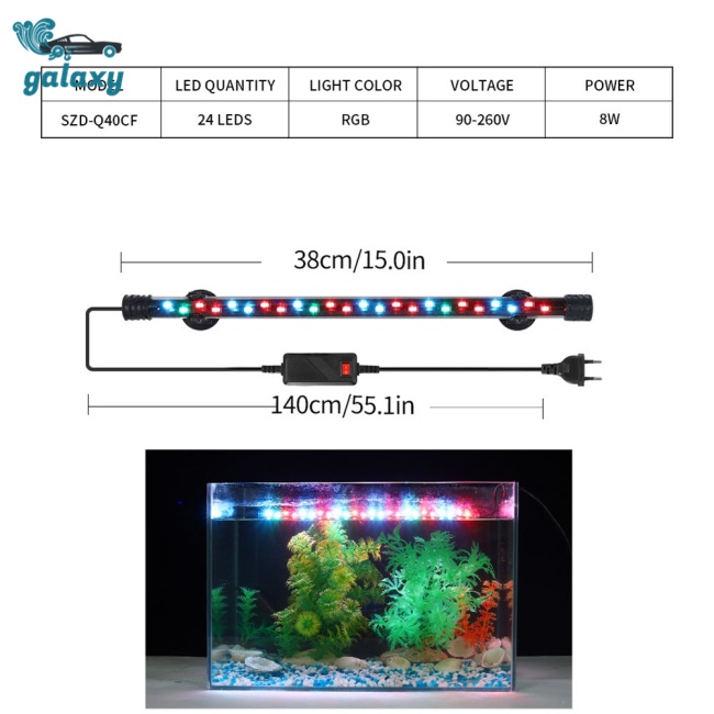 Galaxy Đèn Led 3 Bóng Siêu Sáng Chống Thấm Nước Trang Trí Bể Cá