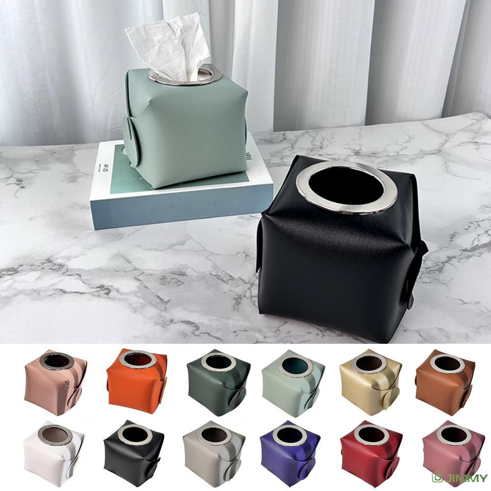 Hộp Đựng Khăn Giấy Cuộn Bằng Da Giả Sức Chứa Lớn Tái Sử Dụng Được