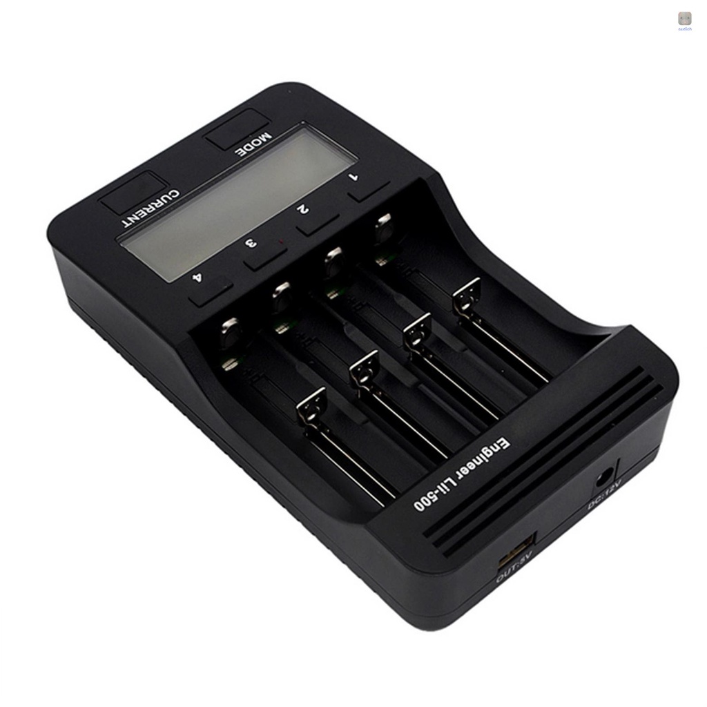 Bộ Sạc Pin Thông Minh Lii-500 w / 4 Khe Cắm Pin Có Màn Hình LCD Cho Ni-MH Ni-Cd Li-ion