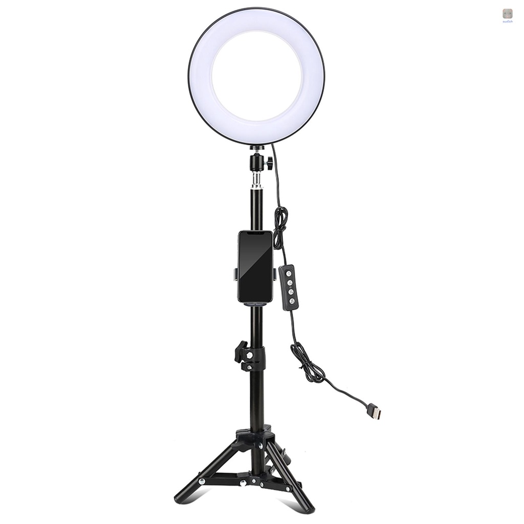 Vòng Đèn LED 8 Inch 3 Chế Độ Điều Khiển Từ Xa Kèm Giá Đỡ Điện Thoại / Máy Quay Video YouTube