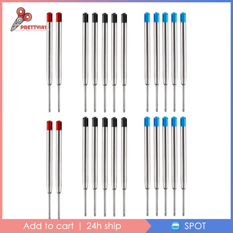 1 [Prettyia1] Set 24 Ruột Bút Bi Ngòi 1.0mm Đen