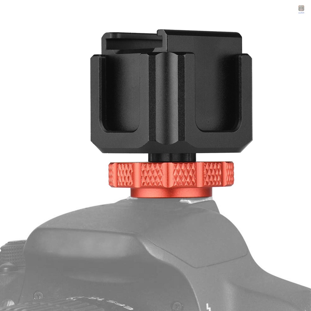 Giá Đỡ Chuyển Đổi Bằng Hợp Kim Nhôm Trọng Lượng Nhẹ Kèm Ngàm Cold Shoe Mở Rộng Cho Máy Ảnh DSLR ILDC