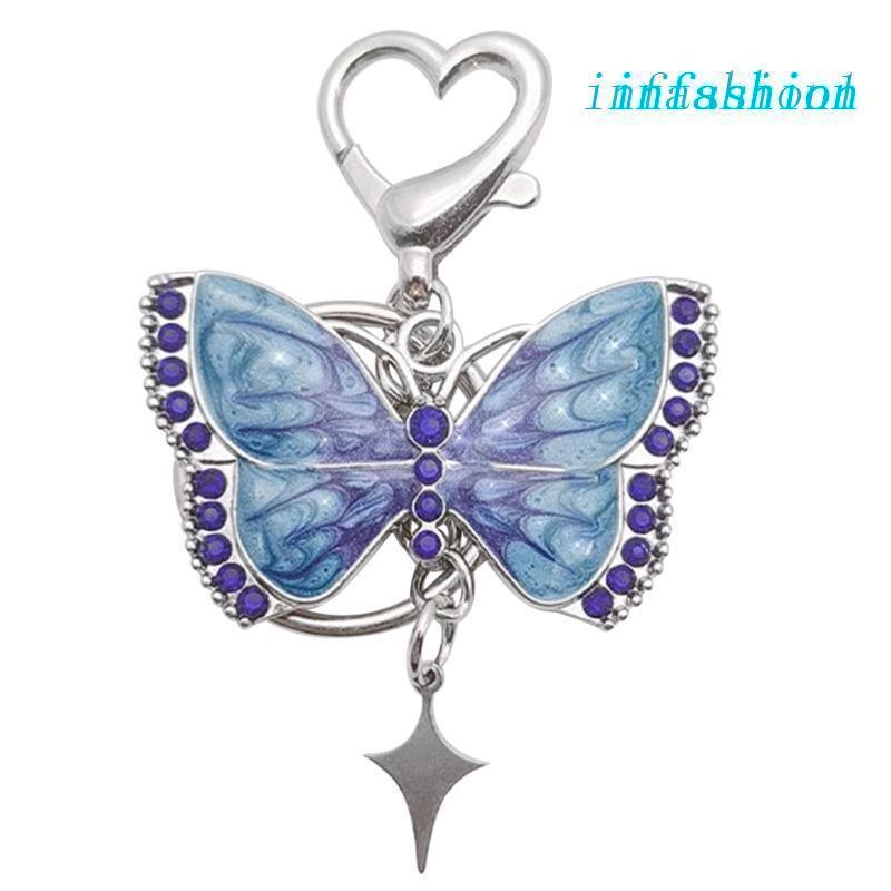 Móc Khóa Mặt Hình Bướm Ngôi Sao Thời Trang Dành Cho Nam Nữ Y2k